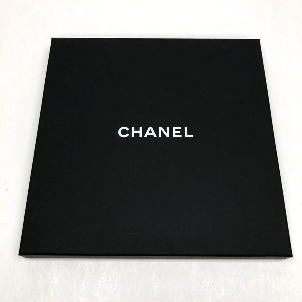 Authentic Chanel Gift Box Black Empty Storage Square Medium 10.5x10.5x1